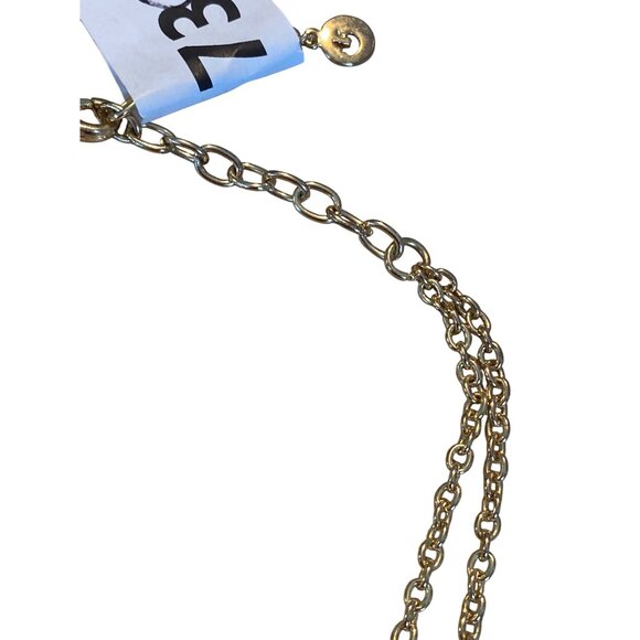 Gold-Tone Layered Disc Necklace With Chain Link & Lobster Clasp - Picture 4 of 14